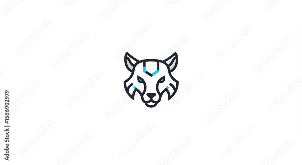 Fototapeta premium Neon Fox Mascot Variant 3