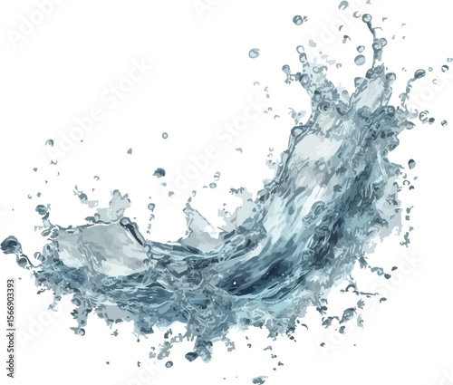 cristal clear water splash