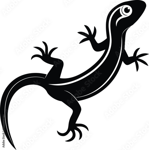 lizard on white background.eps