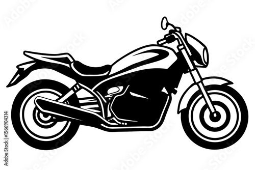 Black motorcycle silhouette vehicle transport