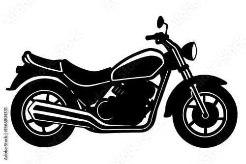 Black motorcycle silhouette bike vehicle