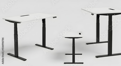 Adjustable height modern desks