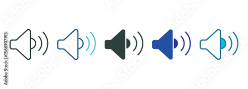 Audio Icon Set Multiple Style Of