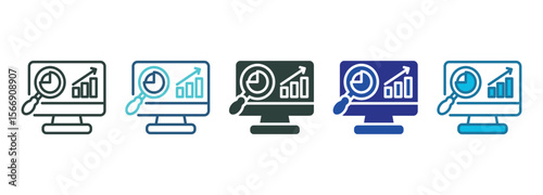 Analysis Icon Set Multiple Style Of