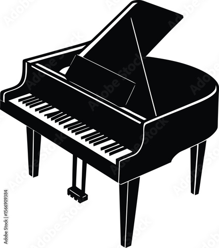 piano on white background.eps