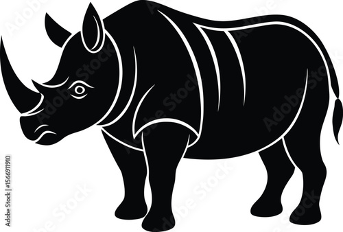 rhino on white background.eps