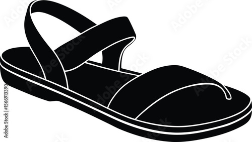 sandal on white background.eps