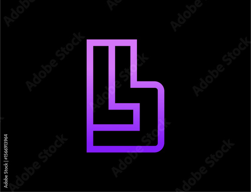Abstract letter b logo design