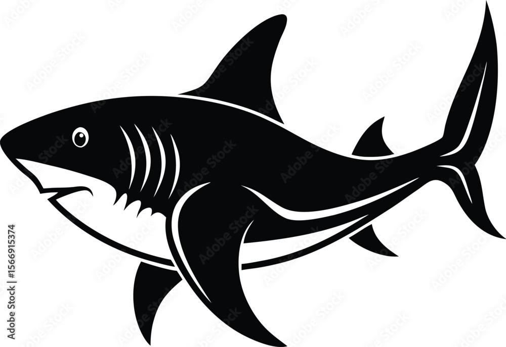 Obraz premium shark on white background.eps