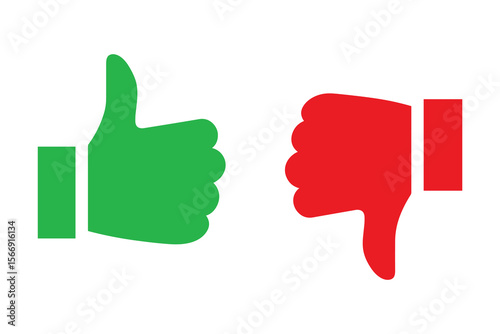 Thumbs Up and Down Icons - Like & Dislike Social Media Symbols