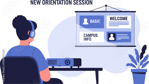 Online orientation session webinar presentation for new students welcome