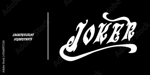 vector illustration Elegant ghotic Font Uppercase  and . Classic Lettering Minimal Fashion Designs. Typography fonts regular decorative vintage concept. vector illustration bold retro black white