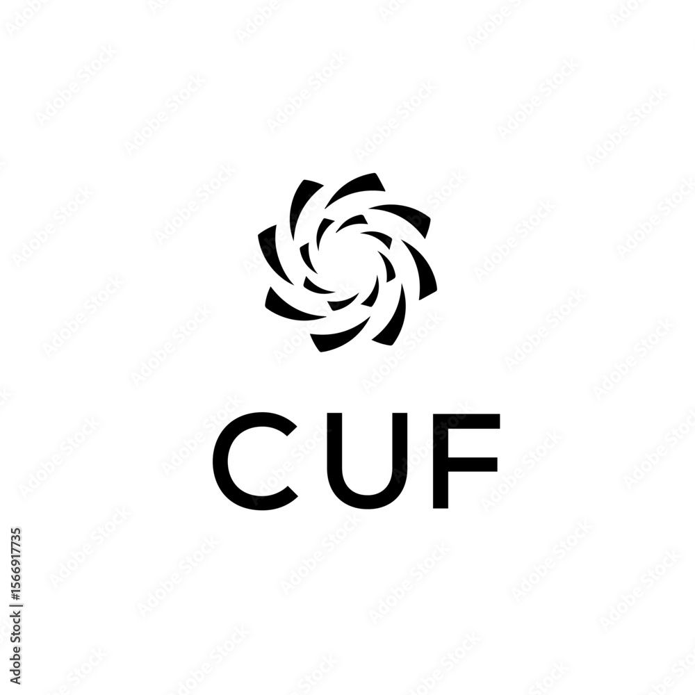 Obraz premium CUF logo design on white background.