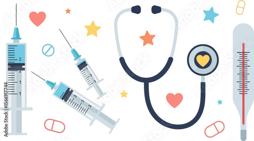 Medical equipment vector illustration for healthcare and medicine concept