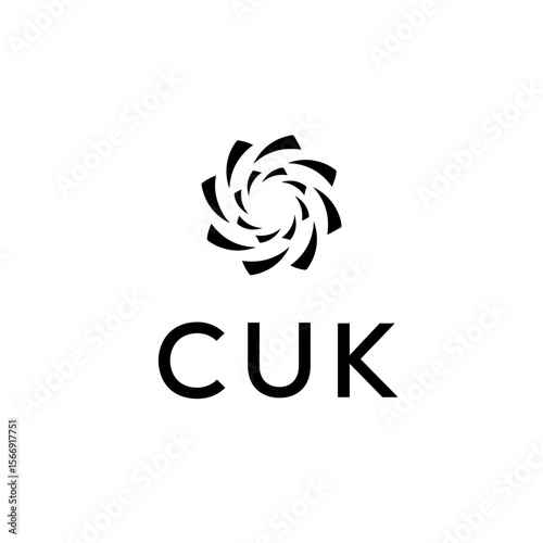 CUK logo design on white  background.