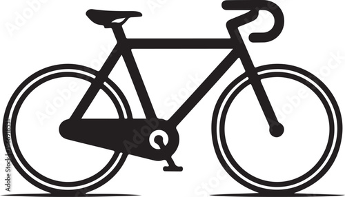 White background bicycle icon for sport and transport illustration