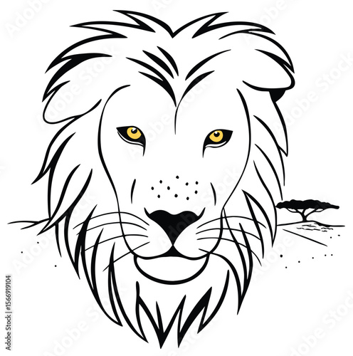 lion head vector