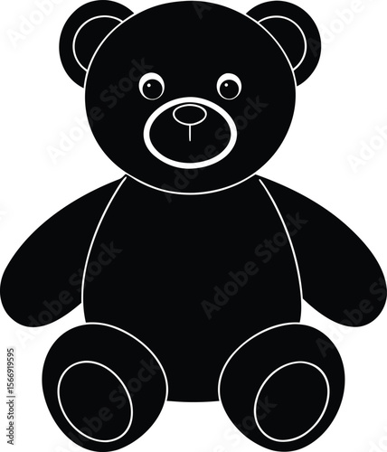 teddy bear on white background.eps