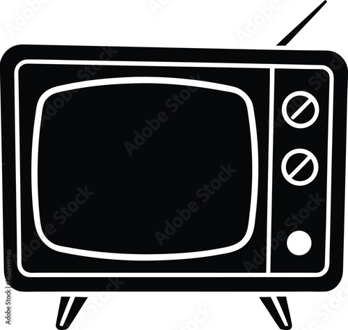 television on white background.eps