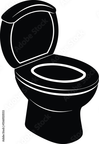 toilet on white background.eps