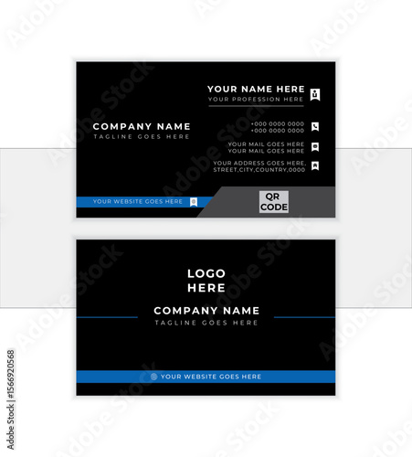 Corporate Modern and Creative Business card and editable vector graphic design. professional name card template vector. visiting card. Luxury background. Vector illustration print template. 
         