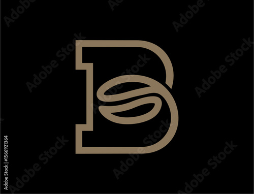 Coffee logo letter b