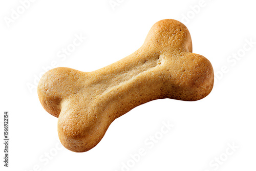 Single dog biscuit in bone shape.