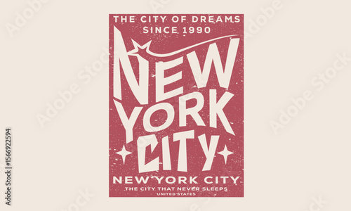 New york city typography design for poster, sticker, apparel and others.	