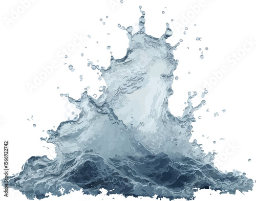 cristal clear water splash