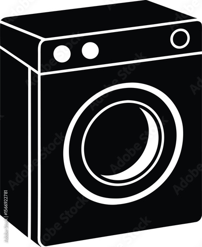 washing machine on white background (1).eps