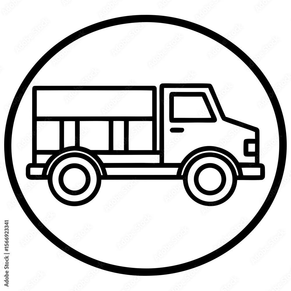 Fototapeta premium truck icon vector illustration
