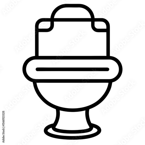 Toilet Icon for Bathroom Sanitation and Home Hygiene Design Concepts
