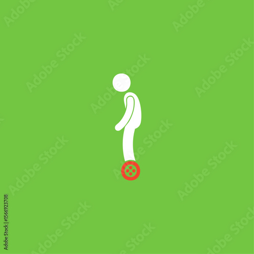 Electric Scooter icon logo flat vector design