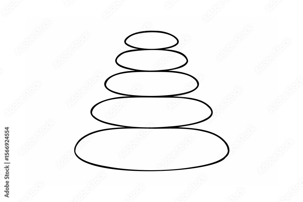 Stacked oval stones rock balancing Stacked oval stones rock balancing