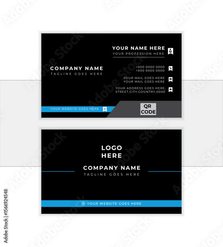 Corporate Modern and Creative Business card and editable vector graphic design. professional name card template vector. visiting card. Luxury background. Vector illustration print template. 
         