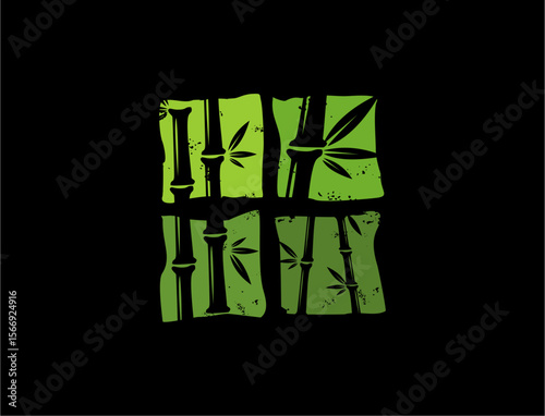 Green bamboo design