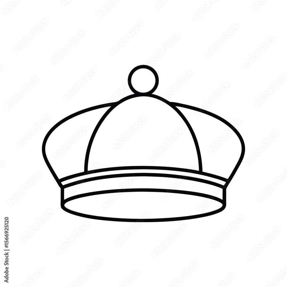 Naklejka premium crown hat line art