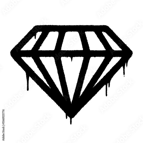 Black Spray Paint Diamond Graffiti Icon
