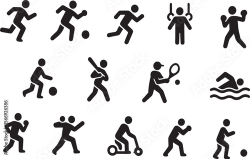 Various Sports & Physical Activities Icons Set