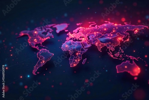 Expanding Global Network Futuristic Digital Connectivity and Data Flow