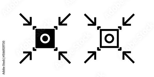 Center Focus icon set. flat illustration of vector icon on white background