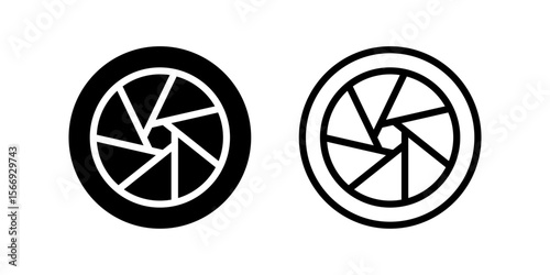 Camera Lens icon set. flat illustration of vector icon on white background