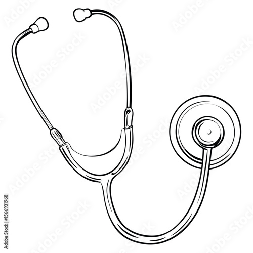 Black stethoscope illustration medical healthcare