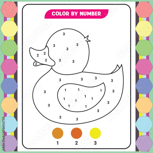 color by number coloring book for kids and toddlers