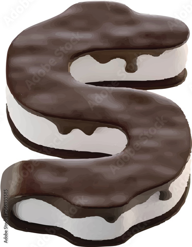 World Chocolate Day 3D Chocolate Cake Dollar Icon for Dessert Finance Concepts