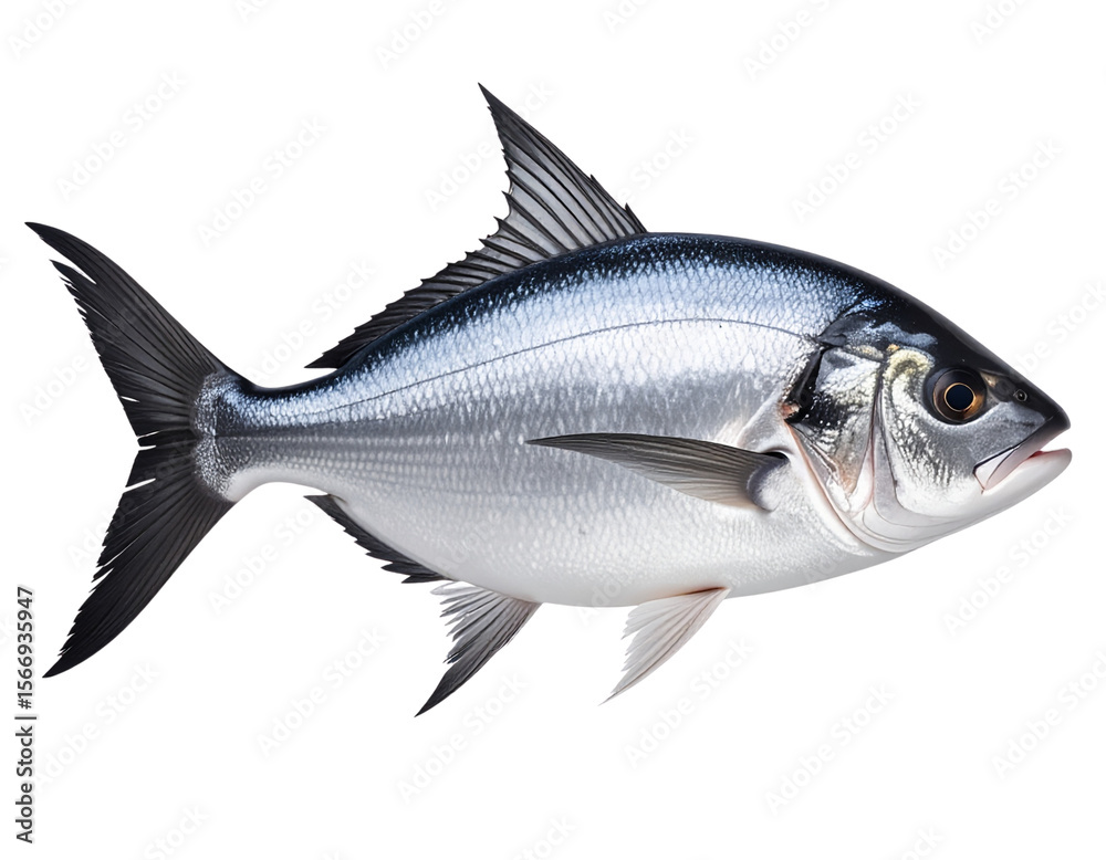 Fototapeta premium Whole Katla Fish with Detailed Scales and Fins, isolated on a transparent background