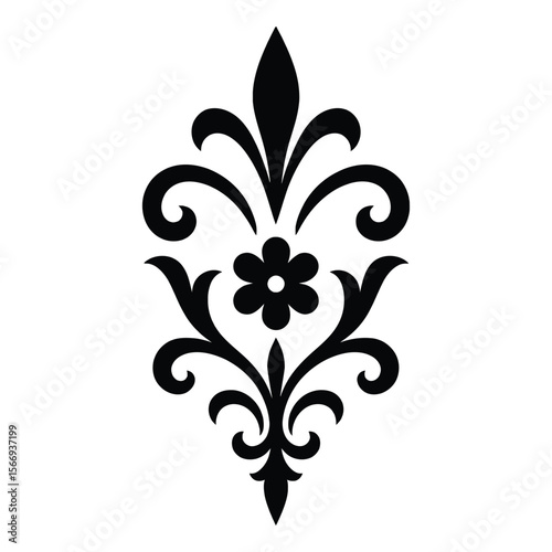 Ornament silhouette vector  illustration Design on white background