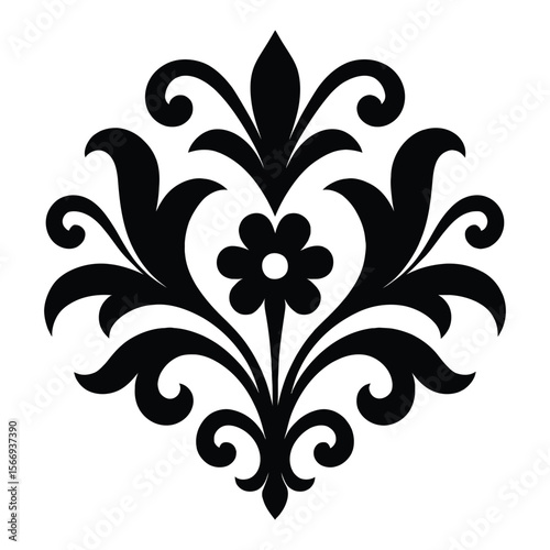Ornament silhouette vector  illustration Design on white background