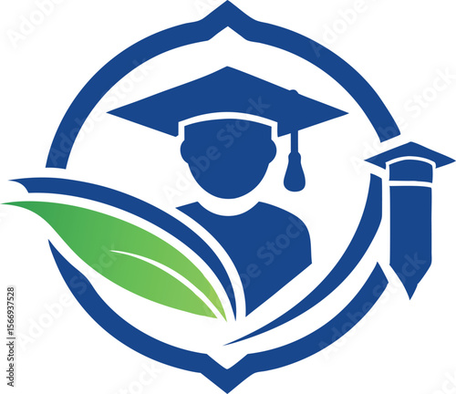 Graduation Hat Education Logo Vector Design