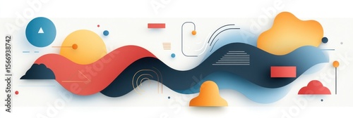 Abstract wave design with vibrant colors